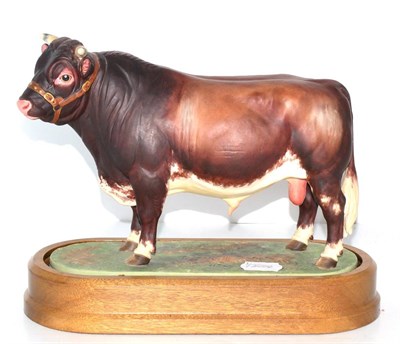 Lot 5105 - Royal Worcester Dairy Shorthorn Bull 'Royal Event', model No. RW3781 by Doris Lindner, limited...