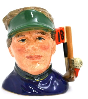 Lot 5116 - Royal Doulton The Golfer small character jug, model No. D6865, unusual colourway