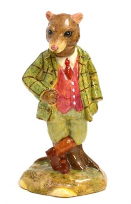 Lot 5119 - Royal Doulton Ratty, Wind in the Willows, model No. WIW4 (4038), limited edition, unusual green...
