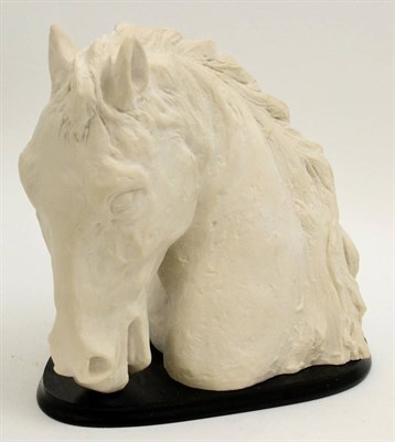 Lot 5144 - Composition horse's head, signed Handoni