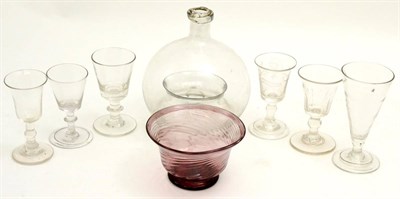 Lot 5153 - A group of 18th century and later glass