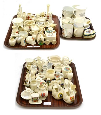 Lot 5154 - Three trays of crested china, commemorative china, etc