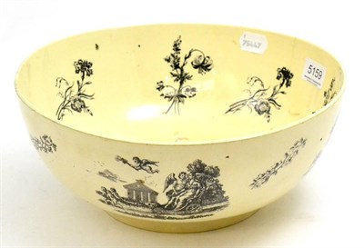 Lot 5159 - An 18th century transfer printed creamware bowl