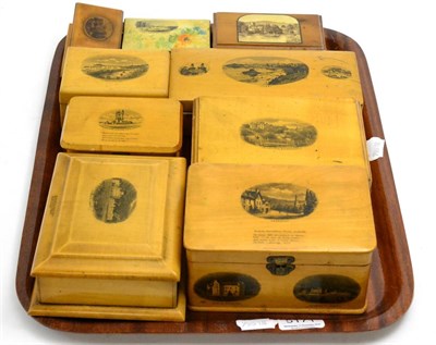 Lot 5171 - A group of Mauchline ware boxes