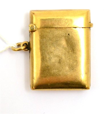 Lot 5192 - A 9ct gold vesta case