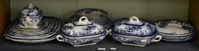 Lot 5239 - Wedgwood Montrose blue and white dinner service