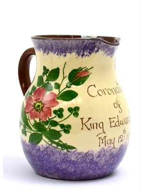 Lot 5245 - Torquay ware jug commemorative the Coronation of Edward VIII