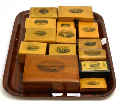 Lot 5259 - A group of Mauchline ware boxes