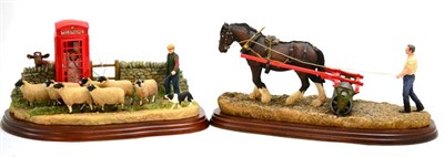 Lot 5301 - Border Fine Arts James Herriot studio figurines ''Right of Way'' model no A6026, with box, together