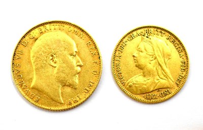 Lot 5308 - A 1910 full sovereign and a 1901 half sovereign