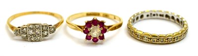 Lot 5313 - Three various gem set rings