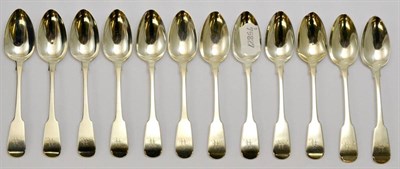 Lot 5334 - A set of twelve silver teaspoons, London 1829