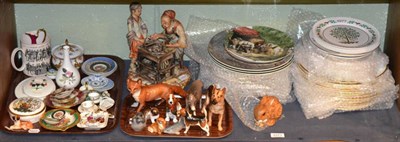 Lot 5371 - Beswick figures, a Capodimonte figure group, collectors plates and other Continental ceramics