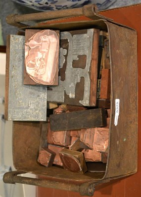 Lot 5375 - A set of copper and alloy printing plates to A Diggle, Rochdale, Lancashire