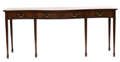 Lot 922 - A Mahogany and Crossbanded Serpentine Shape Serving Table, early 20th century, in George III style