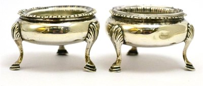 Lot 5401 - Pair of Georgian silver salts