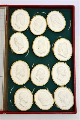 Lot 5406 - A box of classical plaster cast medallions