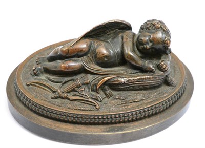 Lot 5411 - Early bronze cherub possibly 18th century