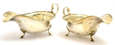 Lot 5412 - A pair of silver sauce boats