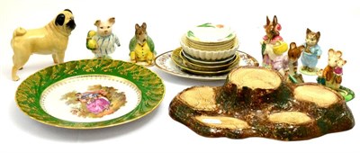 Lot 5427 - Six Beswick Beatrix Potter figures, a Beswick ";Champion Cutmi Cupie";, Beswick stand and...