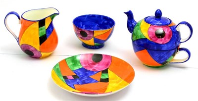 Lot 5444 - A Vicky Price morning tea set, Holmfirth Art Exhibition, former Moorcroft designer