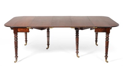 Lot 936 - A Good Regency Mahogany Telescopic Extending Dining Table, early 19th century, with three...