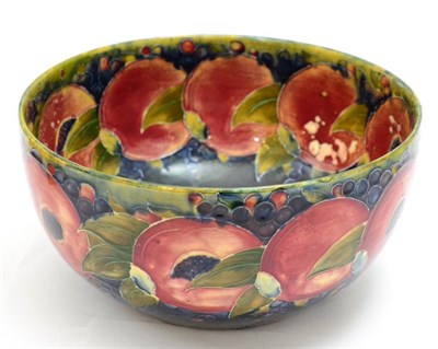 Lot 5448 - A Moorcroft pomegranate bowl (misfired?)