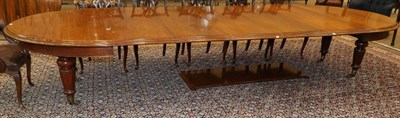 Lot 937 - An Impressed Victorian Mahogany Extending Dining Table, circa 1870, of rounded rectangular form...