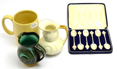 Lot 5464 - A set of six silver teaspoons to commemorate the Coronation of King Edward VIII, two jugs and a mug