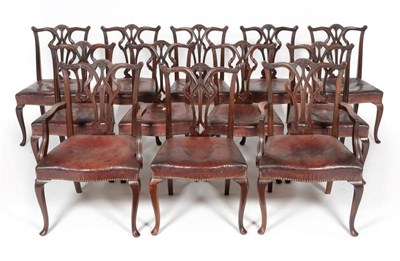 Lot 940 - A Set of Twelve Carved Mahogany Dining Chairs, attributed to R Strahan of Dublin, late 19th...