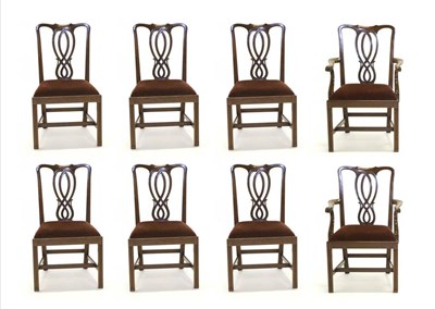 Lot 941 - A Set of Eight Mahogany Dining Chairs, late 19th/early 20th century, including two carvers,...