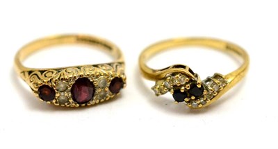 Lot 5530 - Two 9ct gold dress rings