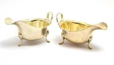 Lot 5544 - A pair of silver sauce boats, Viners Ltd, Sheffield, 1947