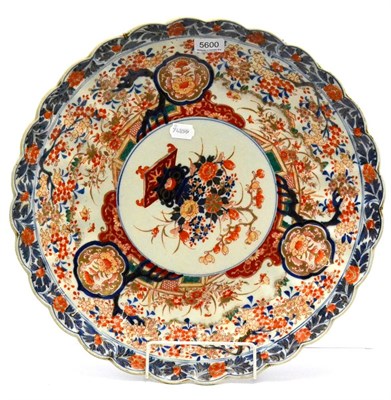 Lot 5600 - Large Chinese Imari scalloped charger