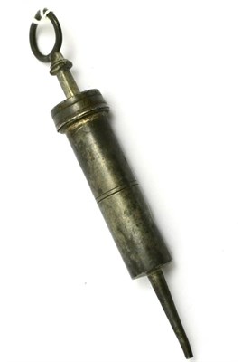 Lot 5621 - An 18th century pewter syphilis syringe (used to administer mercury to the patient)