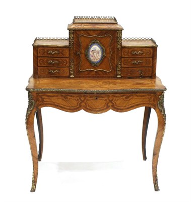 Lot 962 - A French Louis XV Style Kingwood, Tulipwood and Parquetry Decorated Table d'Appui, the...