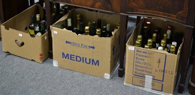 Lot 6002 - A quantity of champagnes, wines and spirits (in three boxes)