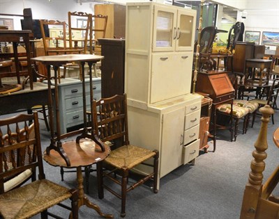 Lot 6018 - Pair of 19th century oak Lancashire style chairs, two further chairs of similar date, mahogany...