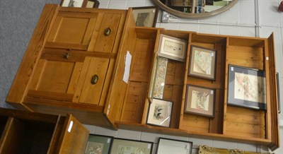 Lot 6034 - Pine dresser and later rack