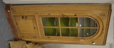 Lot 6038 - A 19th century and later pine corner cabinet with painted interior