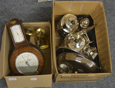 Lot 6043 - A quantity of silver plate including a tea and coffee set with cream jug and sugar bowl, an...