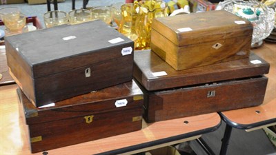 Lot 6059 - Four writing/jewellery boxes