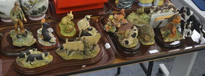 Lot 6065 - A small quantity of Border Fine Art models including 'Puppy and Robin', 'Baby Squirrel and Blue...