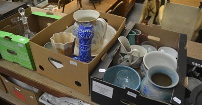 Lot 6075 - A quantity of 19th century and later ceramics and glass (in three boxes)