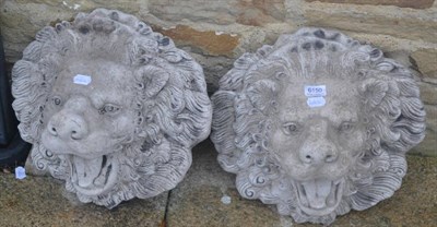 Lot 6150 - Pair of lion water masks