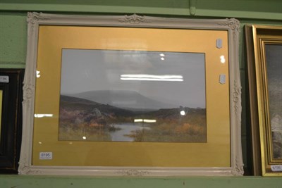 Lot 6195 - F J Widgery, watercolour lake scene