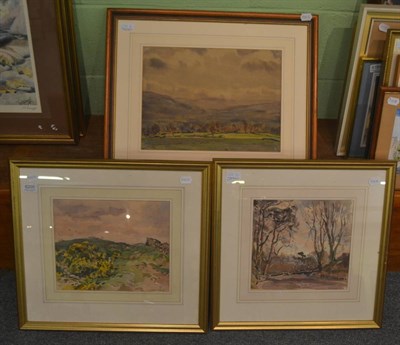 Lot 6200 - Fred Lawson 'Bolton Ghyll', signed, watercolour together with two further landscape watercolours by