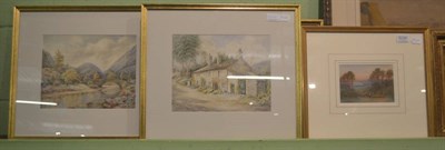 Lot 6226 - Fred E J Goff, ";Near Lyme Regis";, signed and inscribed, pencil and gouache, together with two...