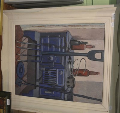 Lot 6237 - Reg Boulton (20th/21st century) ";Blue Stove";, oil on canvas