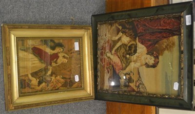 Lot 6238 - Two ";Crossley Carpet"; pictures, young girl with dog and cat and lady with a fortune teller (2)